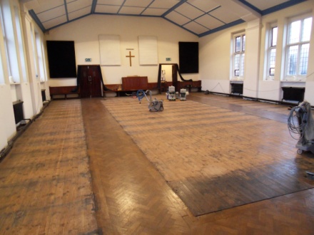 Church floor sanding in Bristol